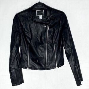 Another Story Black Moro Style Faux Leather Jacket S